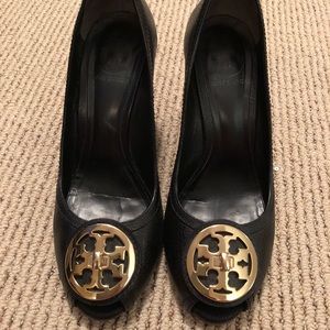 Tory Burch Peep Toe Wedge